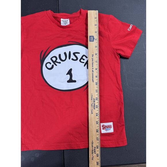Carnival Cruise - Cruiser 1 Seuss At Sea T-shirt Dr. Seuss Kids Youth Red Tee Md - Picture 5 of 6